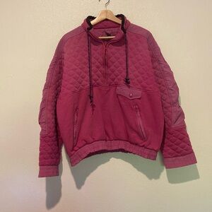 Vintage Eddie Bauer Pink Half Zip Sweater size L